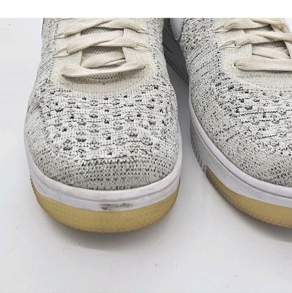 Gray - Custom Air Force 1 Mid - Women Nike Womens Air Force 1 AF1 Flyknit RARE MID White Ivory Grey Shoes Size 10